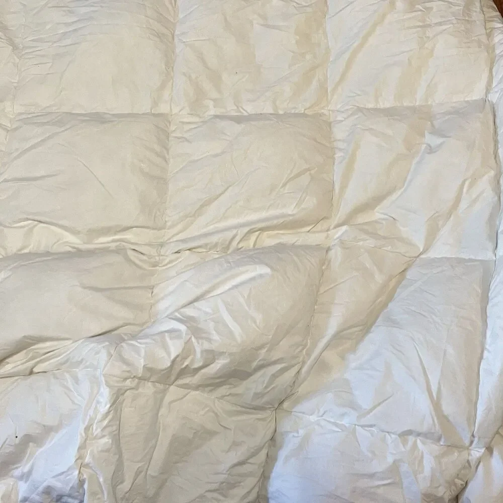 IKEA Honsbar Down Feather Duvet Insert White Comforter King 86x102